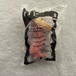 Disney Kim Possible Ron’s Naked Mole Rat Rufus Toy 2003 McDonald’s #8 NEW Sealed